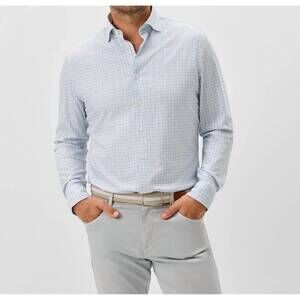 NEW JOHNNIE-O briney performance button down shirt in lapis